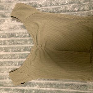 American Eagle Outfitters Sage Ribbed Tank